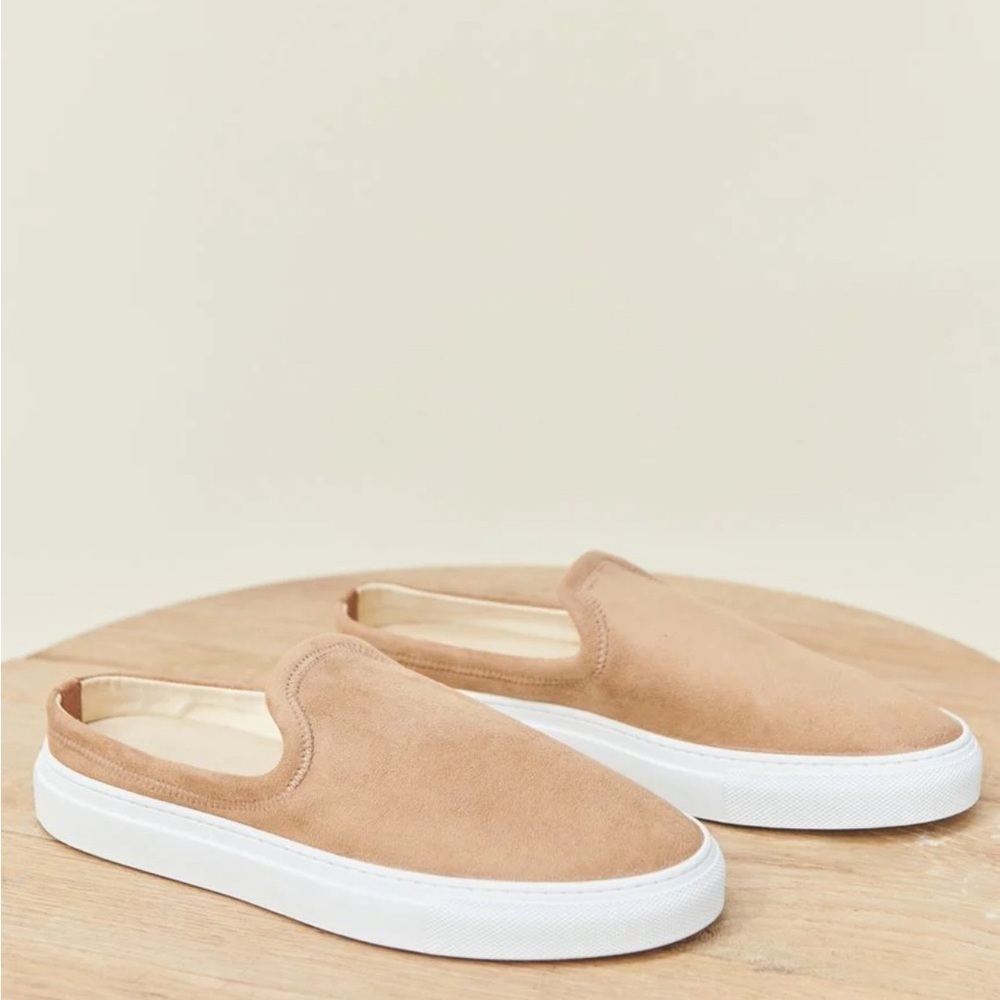 Jenni Kayne Suede Slider Sneaker Tan Size 38 7 Women’s